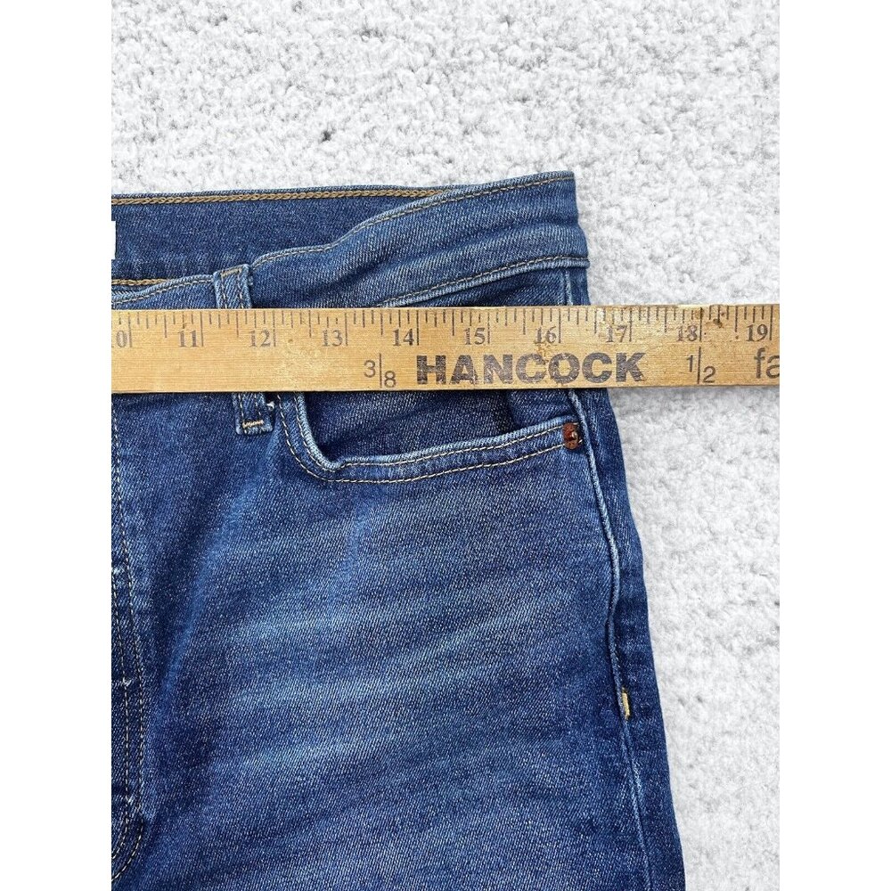 Re/Done Jeans Womens Sz 32 70s Stove Pipe Dark Wash Denim Button Fly - Picture 6 of 14